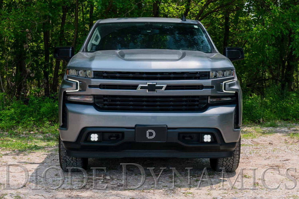 SS3 LED Fog Light Kit for 2019-2021 Chevrolet Silverado 1500 White SAE Fog Sport w/ Backlight Diode Dynamics - TRUCKED UP - Truck Superstore