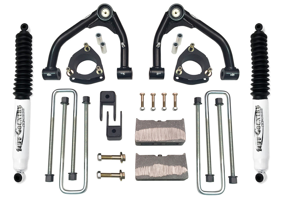 4 Inch Lift Kit 07-18 Silverado/Sierra 1500 2WD w/ SX8000 Shocks Fits Models with 1 piece OE Cast Steel Upper Arms Tuff Country - TRUCKED UP - Truck Superstore