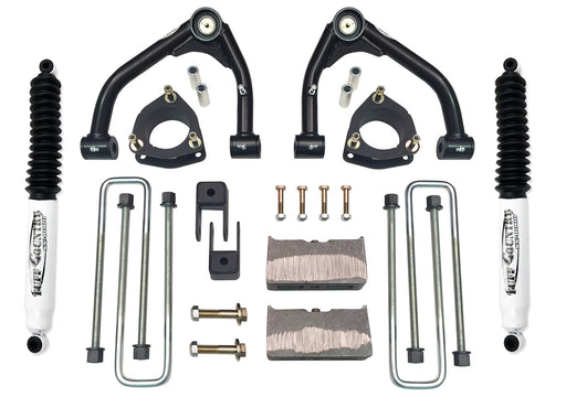 4 Inch Lift Kit 07-18 Silverado/Sierra 1500 2WD w/ SX8000 Shocks Fits Models with Aluminum OE Upper Control Arms or Stamped 2 Piece Steel Arms Tuff Country - TRUCKED UP - Truck Superstore