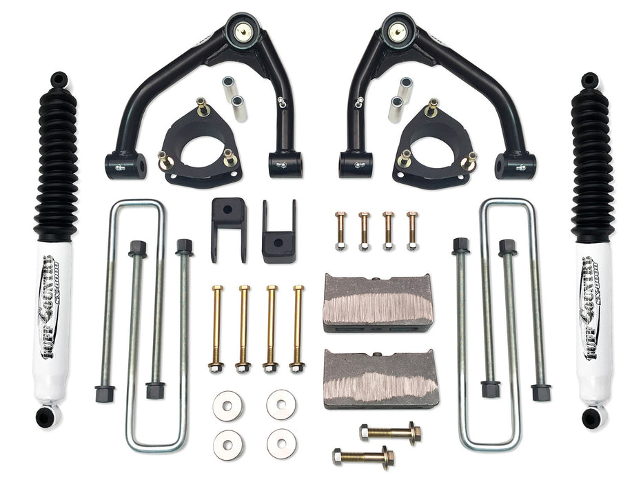 4 Inch Lift Kit 14-18 Silverado/Sierra 1500 4WD w/ SX8000 Shocks Fits Models with Aluminum OE Upper Control Arms or Stamped 2 Piece Steel Arms Tuff Country - TRUCKED UP - Truck Superstore