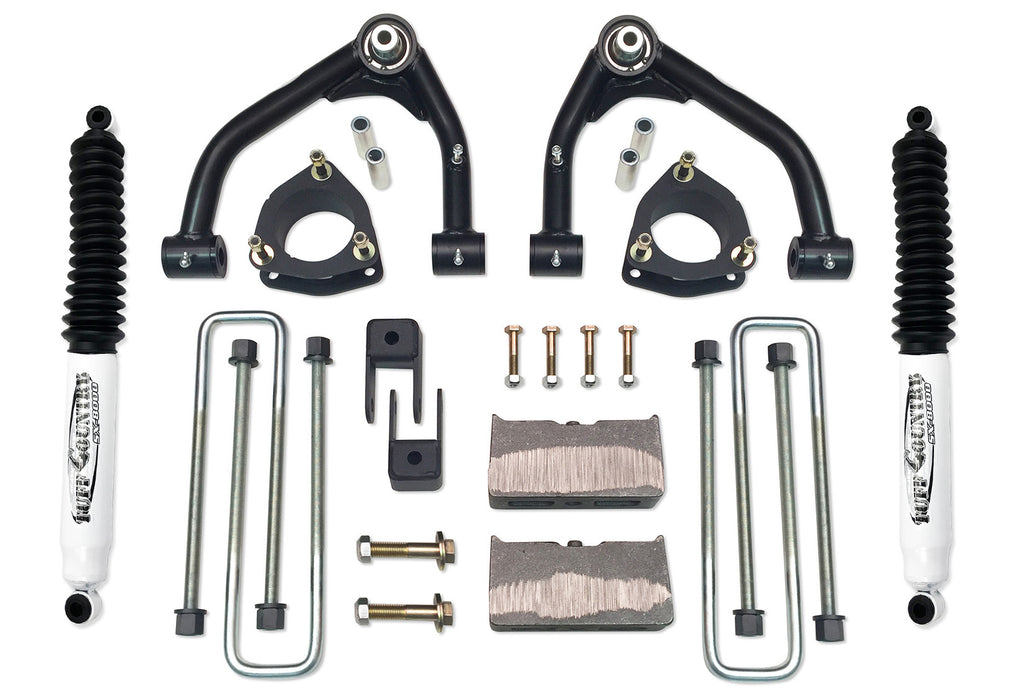 4 Inch Uni Ball Lift Kit 07-18 Silverado/Sierra 1500 2WD w/ SX8000 Shocks Fits Models with Aluminum OE Upper Control Arms or Stamped 2 Piece Steel Arms Tuff Country - TRUCKED UP - Truck Superstore