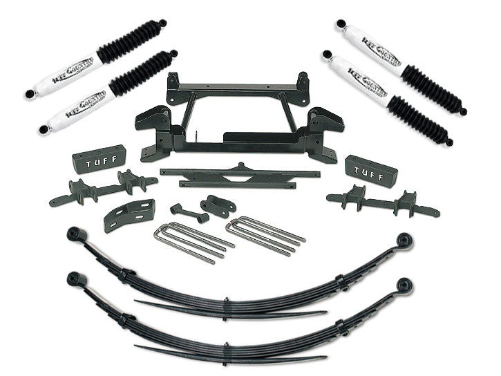 4 Inch Lift Kit 88-97 Chevy/GMC Truck K2500/3500 4x4 8 Lug with Rear Leaf Springs and SX8000 Shocks Fits Models with Cast Lower Control Arms Only Tuff Country - TRUCKED UP - Truck Superstore