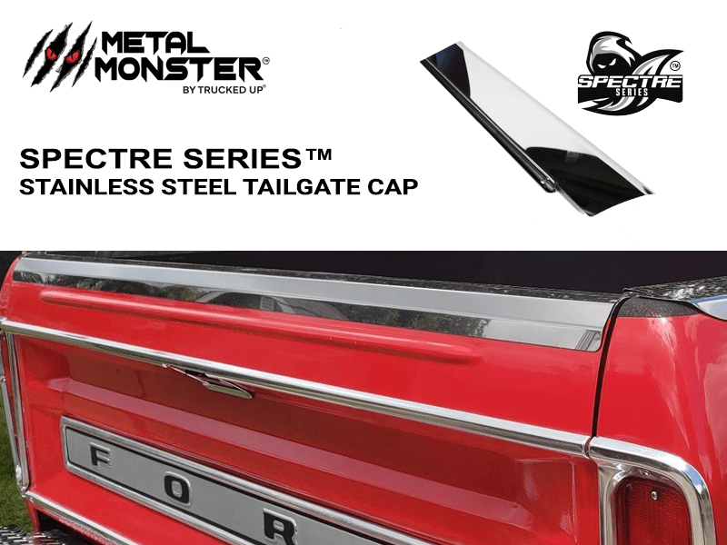 1973 - 1979 Ford Stainless Steel Tailgate Cap - TRUCKED UP - Truck Superstore