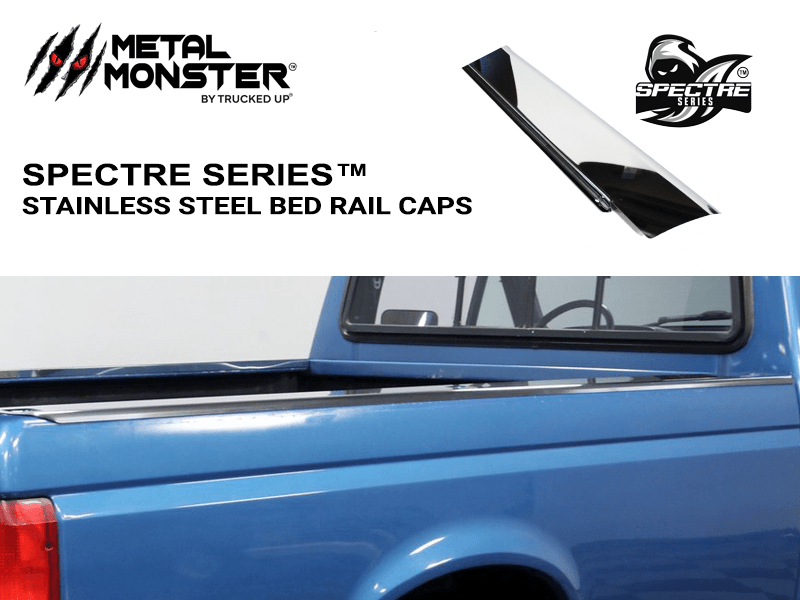 1980 - 1998 Ford OBS 18 ga. Stainless Steel Bed Rail Caps - TRUCKED UP - Truck Superstore