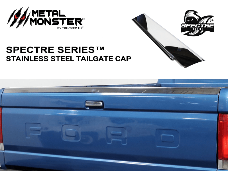 1987 - 1998 Ford Stainless Steel Tailgate Cap - TRUCKED UP - Truck Superstore