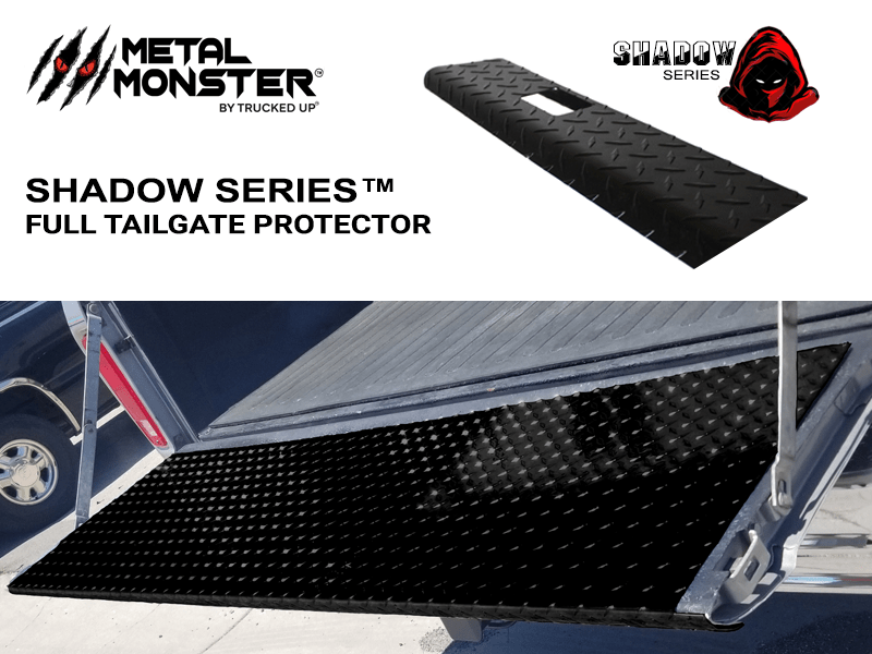 1988 - 1998 Chevrolet \ GMC GMT400 Shadow Series Black Textured Full Tailgate Protector - TRUCKED UP - Truck Superstore