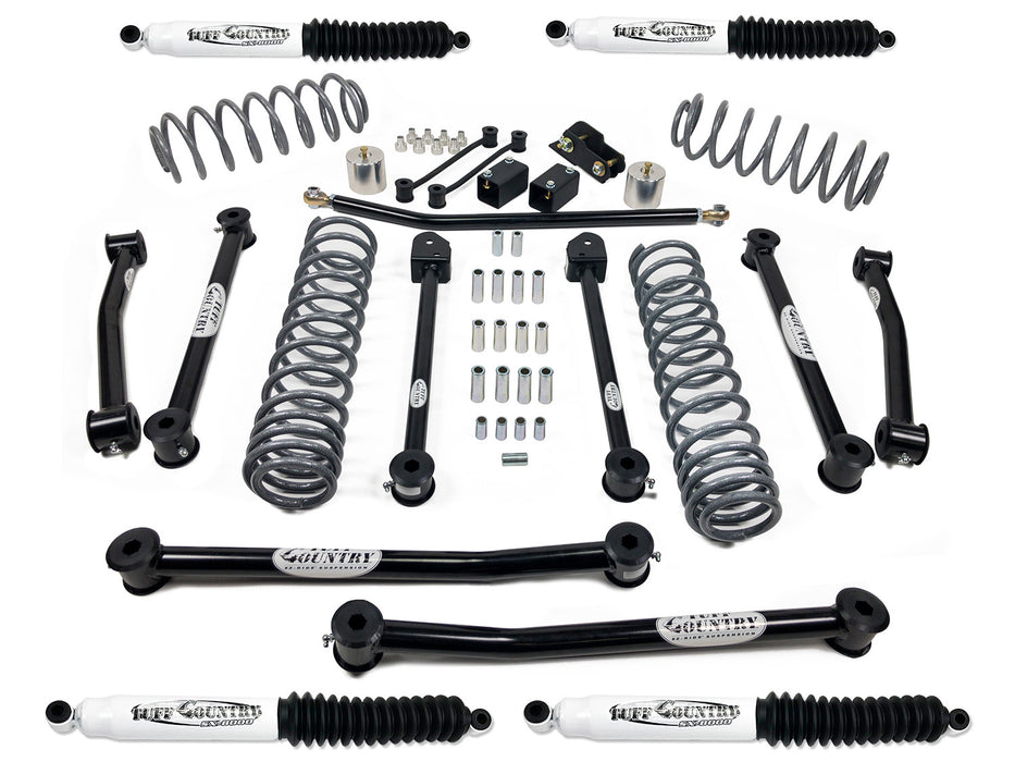 4 Inch Lift Kit 18-19 Jeep Wrangler JLU 4 Door Models Only w/ SX8000 Shocks Tuff Country - TRUCKED UP - Truck Superstore