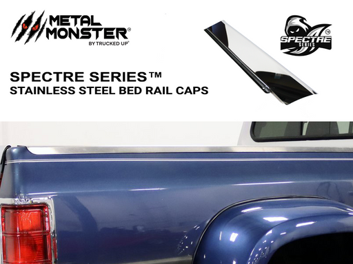 1981-1993 Dodge Stainless Steel Bed Rail Caps With Stake Holes - TRUCKED UP - Truck Superstore