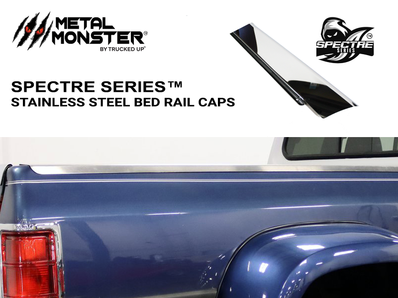 1981-1993 Dodge Stainless Steel Bed Rail Caps With Stake Holes - TRUCKED UP - Truck Superstore