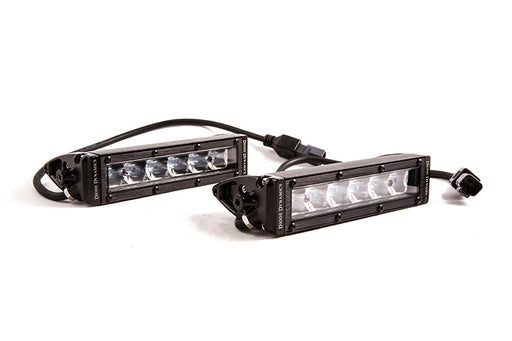 6 Inch LED Light Bar Single Row Straight SS6 White Driving Light Bar Pair Diode Dynamics - TRUCKED UP - Truck Superstore