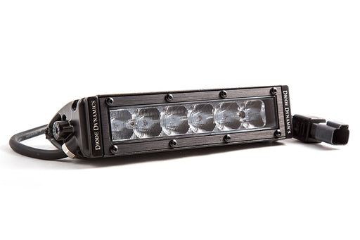 6 Inch LED Light Bar Single Row Straight SS6 White Driving Light Bar Single Diode Dynamics - TRUCKED UP - Truck Superstore