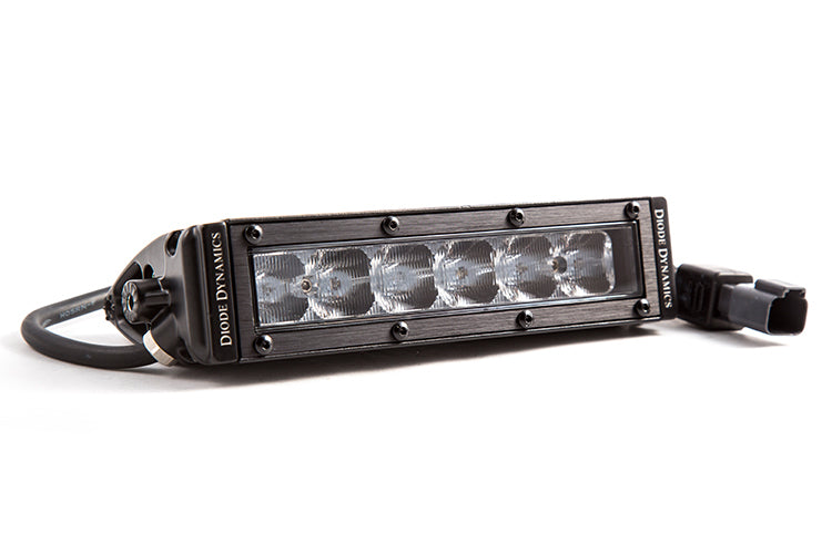 6 Inch LED Light Bar Single Row Straight SS6 White Driving Light Bar Single Diode Dynamics - TRUCKED UP - Truck Superstore
