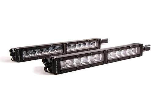 12 Inch LED Light Bar  Single Row Straight Clear Driving Pair Stage Series Diode Dynamics - TRUCKED UP - Truck Superstore