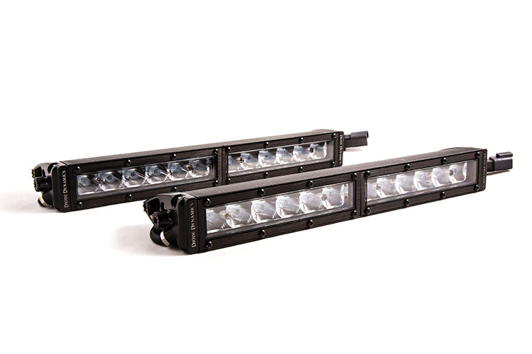 12 Inch LED Light Bar  Single Row Straight Clear Driving Pair Stage Series Diode Dynamics - TRUCKED UP - Truck Superstore