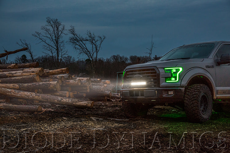 18 Inch LED Light Bar  Single Row Straight Clear Combo Each Stage Series Diode Dynamics - TRUCKED UP - Truck Superstore