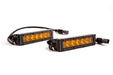 6 Inch LED Light Bar Single Row Straight SS6 Amber Driving Light Bar Pair Diode Dynamics - TRUCKED UP - Truck Superstore