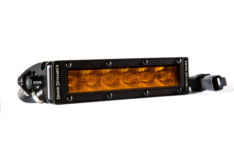 6 Inch LED Light Bar Single Row Straight SS6 Amber Wide Light Bar Single Diode Dynamics - TRUCKED UP - Truck Superstore