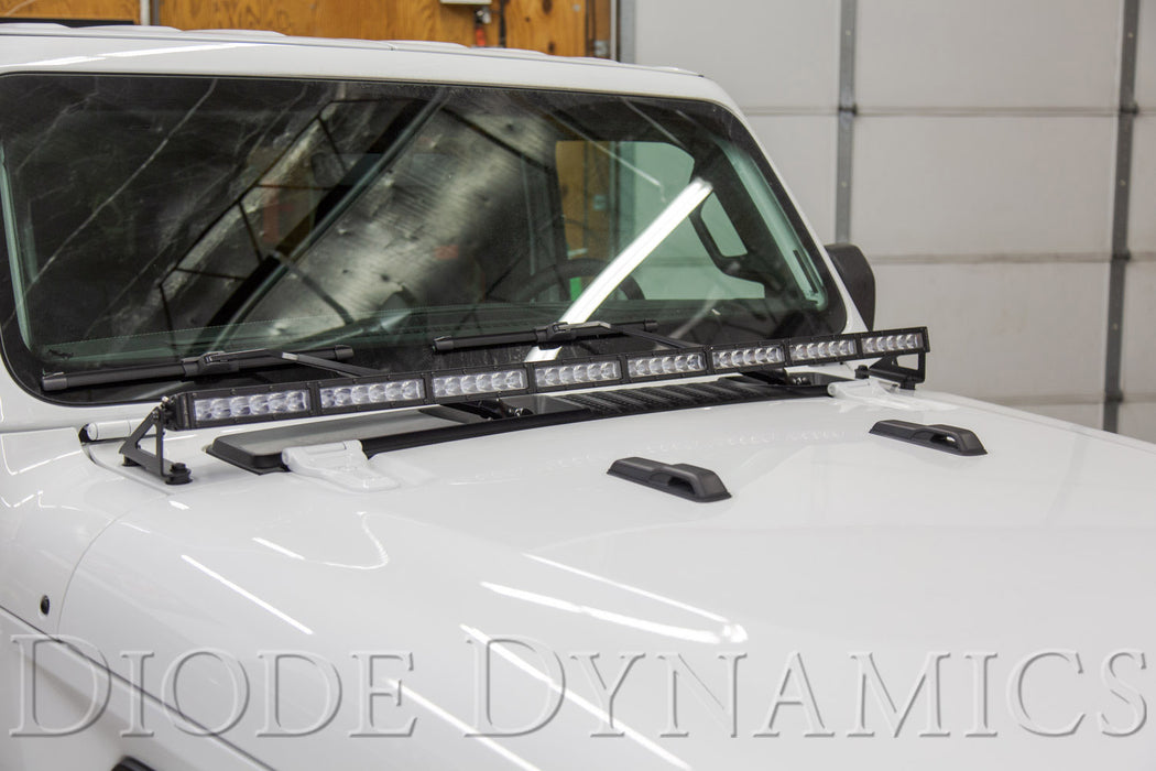 SS50 Hood LED Light Bar Kit for 2018-2021 Jeep JL Wrangler/Gladiator, Amber Combo - TRUCKED UP - Truck Superstore