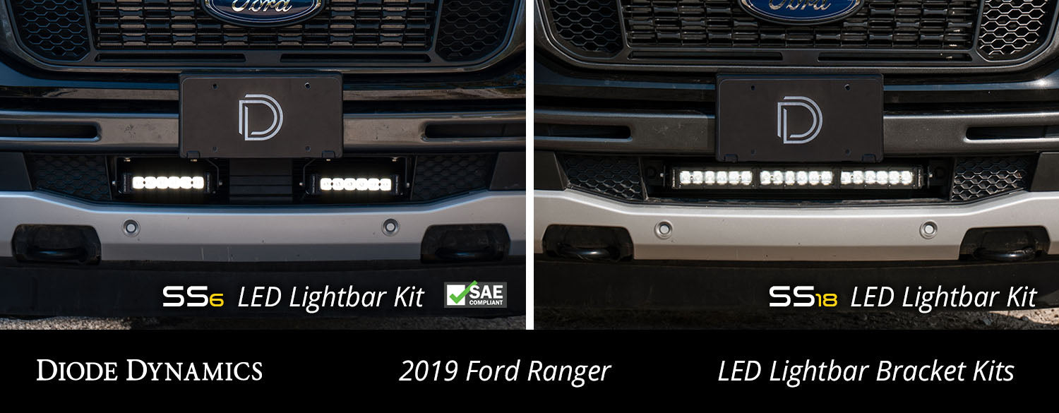 SS6 LED Lightbar Kit for 2019-2021 Ford Ranger, White Wide - TRUCKED UP - Truck Superstore