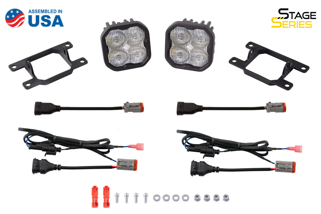 SS3 LED Fog Light Kit for 2019-2021 Ram 1500 (non-LED) White SAE Fog Pro w/ Backlight Diode Dynamics - TRUCKED UP - Truck Superstore