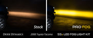 SS3 LED Fog Light Kit for 2005-2011 Toyota Tacoma White SAE Fog Pro w/ Backlight Diode Dynamics - TRUCKED UP - Truck Superstore