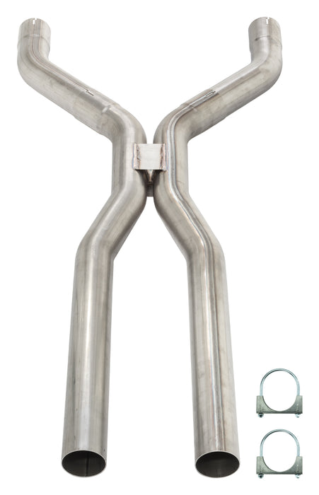 3 Inch Mandrel-Bent Tunnel Crossover Exhaust H-Pipe 409 Stainless Steel Pypes Exhaust - TRUCKED UP - Truck Superstore