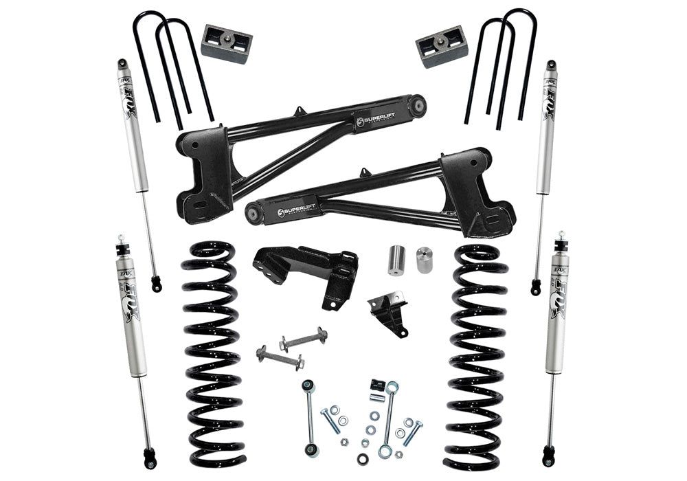 superlift-4-inch-Lift-Kit-2011-2016-Ford-F-250-and-F-350-Super-Duty-4WD-Diesel-Engine-with-Replacement-Radius-Arms-and-Fox-2-0-Series-Shocks-TRKK987FSLFT