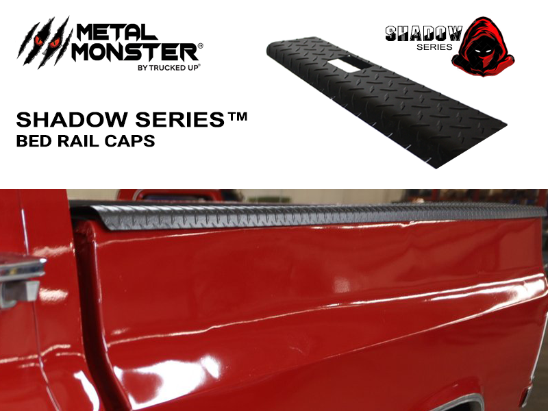 1964-1966 Ford Shadow Series Black Textured Bed Rail Caps