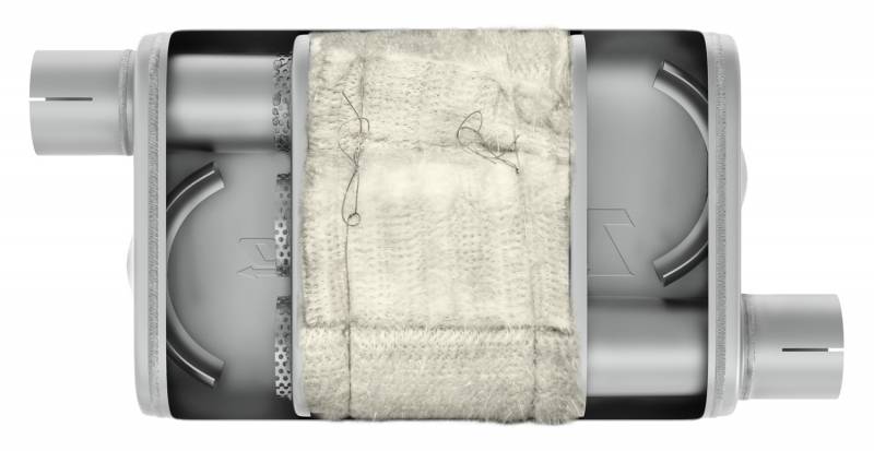 Turbo Pro Muffler 3.0 Inch Offset Inlet/Offset Outlet Pypes Exhaust - TRUCKED UP - Truck Superstore