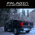 Chevy Silverado 2014–2018 with PSM PALADIN LED tailgate protector from the ULTRA MAX series.