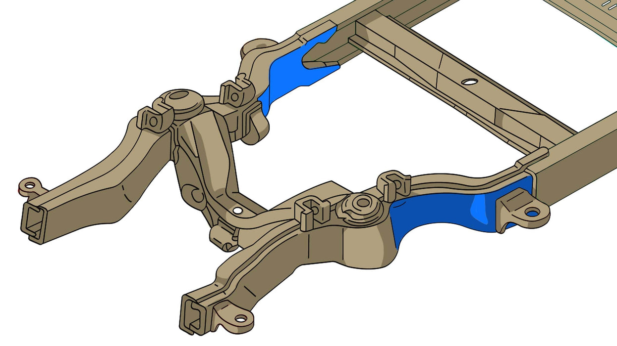 Front Frame Repair Kit For 88-98 Chevy/GMC K1500/2500 Ext Cab Passenger Side Rust Buster Frameworks - TRUCKED UP - Truck Superstore