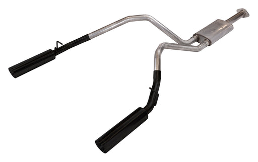 Ram 1500 Cat Back Exhaust System Black Pype Bomb For 19-24 Dodge Ram 1500 Split Rear Dual Exit 3 in Intermediate And 2.5 Tail Pipe 4.5 Pype Bomb Tip Muffler Incl Hardware Incl Tip Incl Pypes Exhaust - TRUCKED UP - Truck Superstore