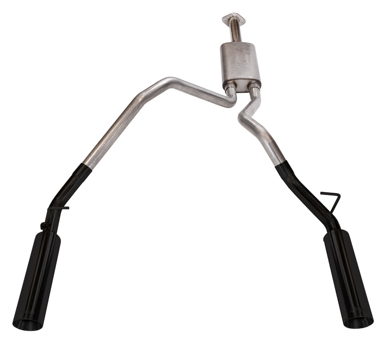 Ram 1500 Cat Back Exhaust System Black Pype Bomb For 19-24 Dodge Ram 1500 Split Rear Dual Exit 3 in Intermediate And 2.5 Tail Pipe 4.5 Pype Bomb Tip Muffler Incl Hardware Incl Tip Incl Pypes Exhaust - TRUCKED UP - Truck Superstore