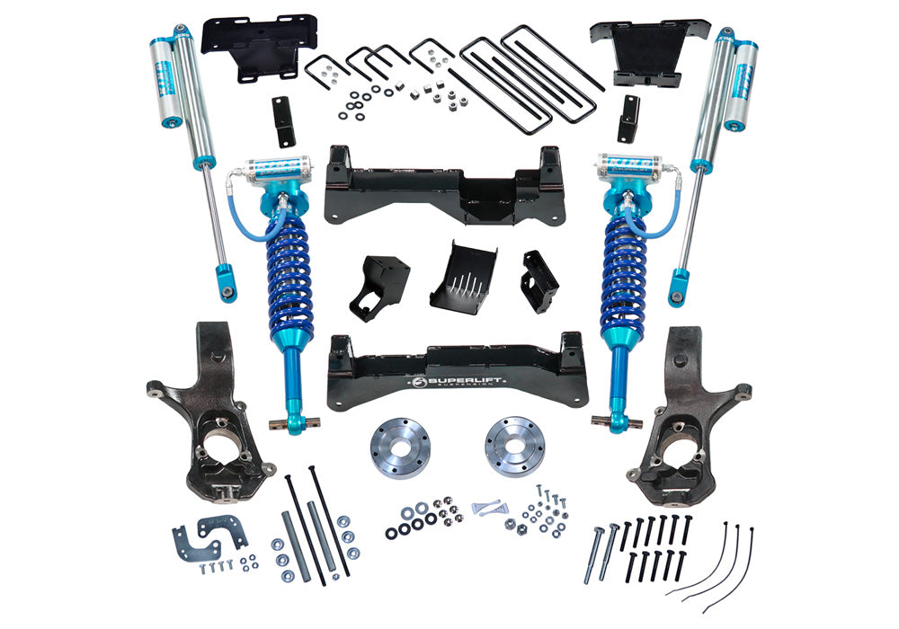 superlift-8-inch-Lift-Kit-2014-2018-Chevy-Silverado-and-GMC-Sierra-4WD-with-Factory-Aluminum-or-Stamped-Steel-Control-Arms-with-KING-Coilovers-and-Shocks-TRKK908KGSLFT