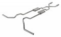 Crossmember Back w/X-Pipe Exhaust System 75-76 Ford Truck Split Rear Dual Exit 2.5 in Intermediate And Tail Pipe Hardware Incl Turbo pro Muffler Incl Tip Not Incl Catalytic Converter Incl Pypes Exhaust - TRUCKED UP - Truck Superstore