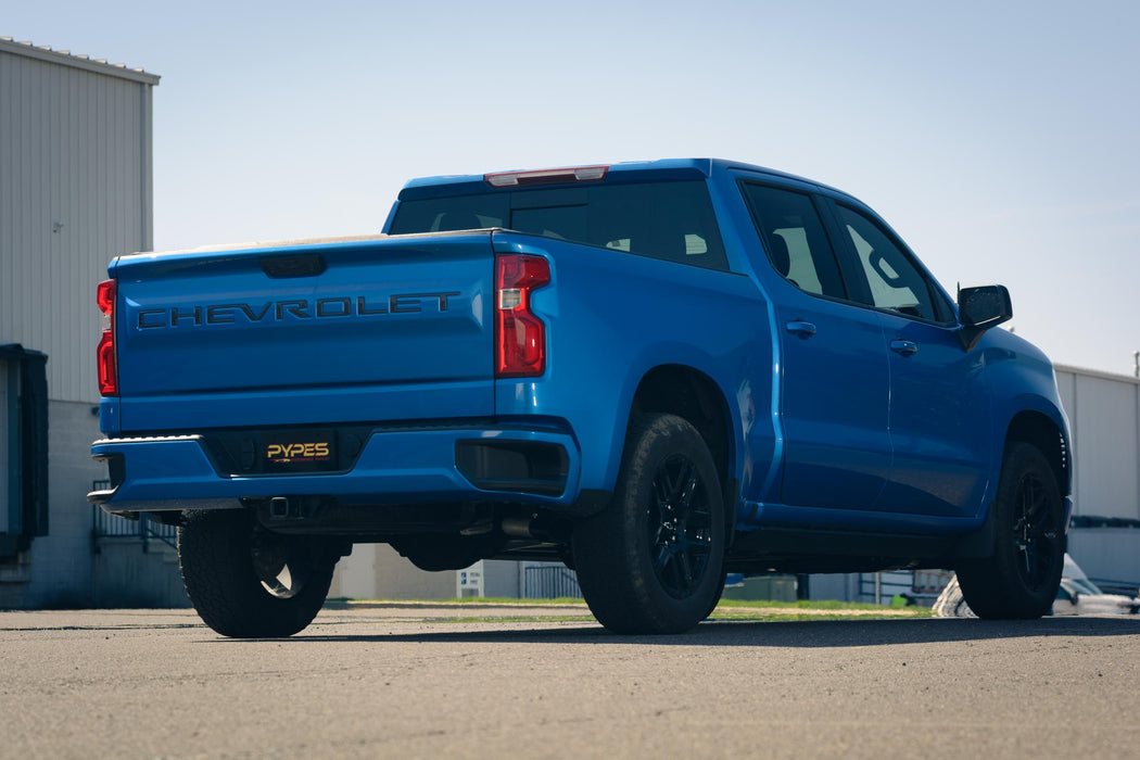 19-25 Silverado / Sierra 1500 4.8L/5.3L Single Exit Tunes & Tip Muffler Replacement Exhaust Kit Violator Muffler Black Tip SGT32VB PYPES - TRUCKED UP - Truck Superstore
