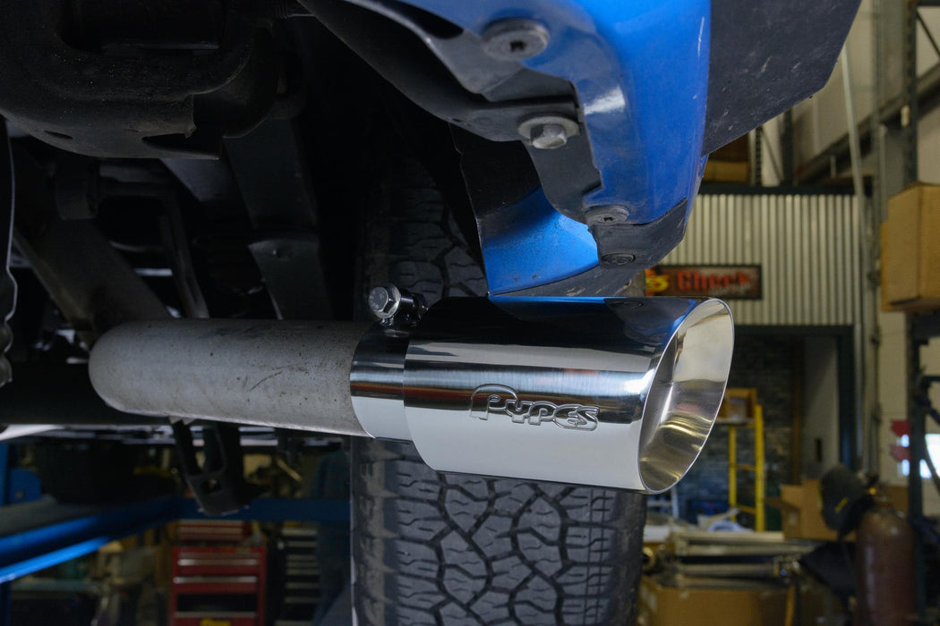 19-25 Silverado / Sierra 1500 4.8L/5.3L Single Exit Tunes & Tip Muffler Replacement Exhaust Kit Violator Muffler SGT32V PYPES - TRUCKED UP - Truck Superstore