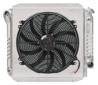 1966-1977 Ford Bronco Aluminum Performance Radiator With Thinner Core 16 Inch Fan and Shroud Kit - TRUCKED UP - Truck Superstore