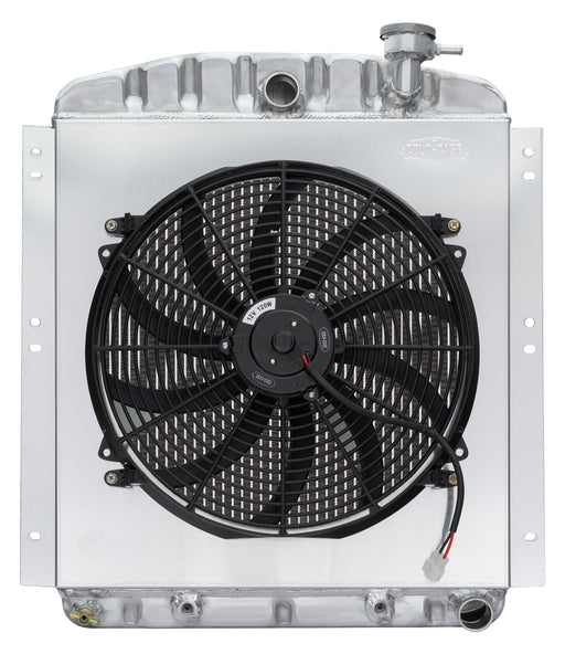 48-54 GMC Truck Aluminum Radiator 16 inch Fan Kit Cold Case Radiator - TRUCKED UP - Truck Superstore
