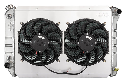 80-84 Ford Bronco/F-Series Truck Radiator and Dual 12 Inch Fan Kit Cold Case Radiators - TRUCKED UP - Truck Superstore