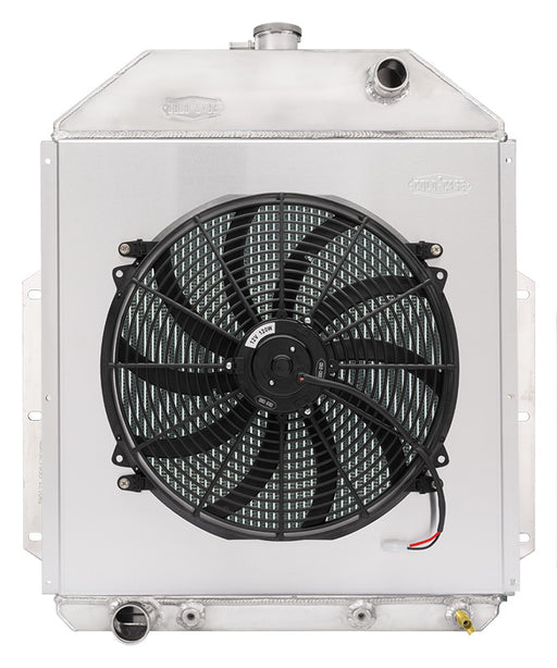 48-52 Ford Truck Aluminum Performance Radiator Ford Engine and 16 Inch Fan Kit Cold Case Radiators - TRUCKED UP - Truck Superstore