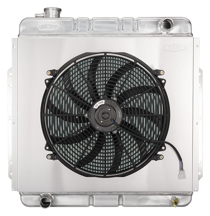 53-56 Ford F Series Coyote Swap Aluminum Performance Radiator And 16 inch Fan Kit Cold Case Radiators - TRUCKED UP - Truck Superstore