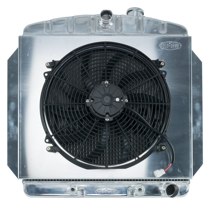 60-62 Chevy Truck C/K Series Aluminum Performance Radiator And 16 Inch Fan Kit Cold Case Radiators - TRUCKED UP - Truck Superstore