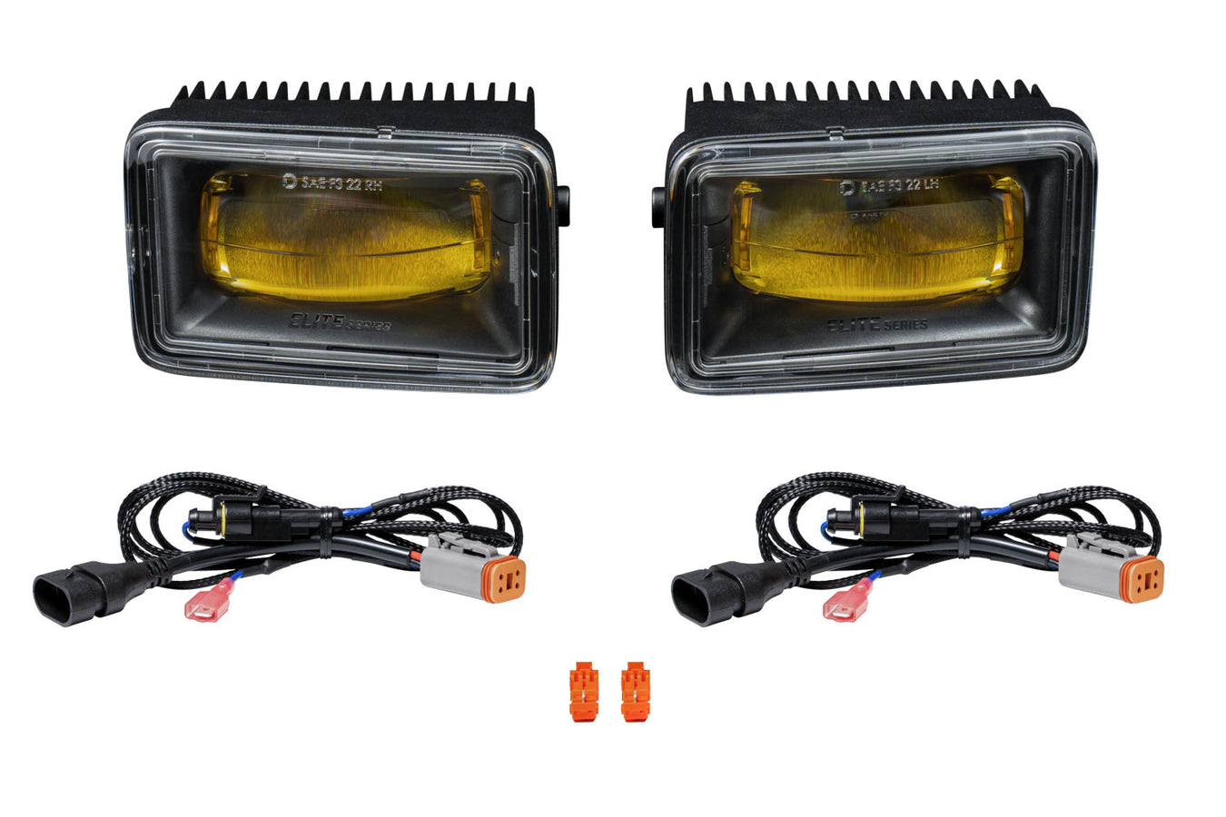 Elite Foglamp Type F2 Yellow Pair Diode Dynamics - TRUCKED UP - Truck Superstore