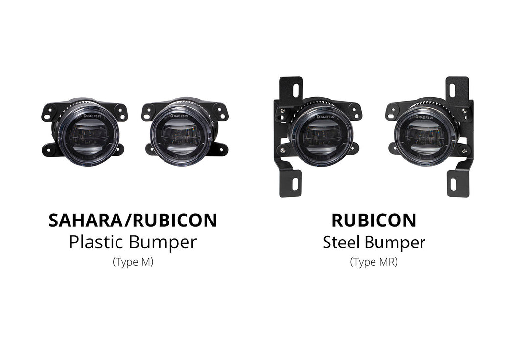 Elite Series Fog Lamps for 2018-2022 Jeep JL Wrangler Rubicon w/ Steel Bumper Pair Yellow 3000K Diode Dynamics - TRUCKED UP - Truck Superstore