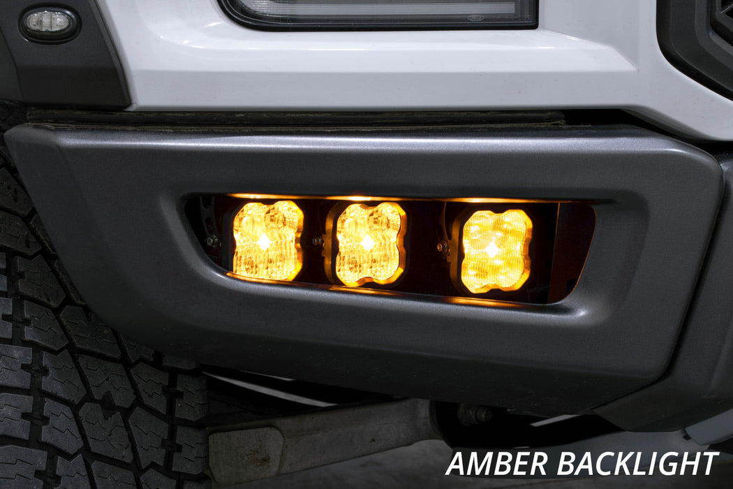 SS3 LED Fog Light Kit for 2017-2020 Ford Raptor Yellow Pro Diode Dynamics - TRUCKED UP - Truck Superstore