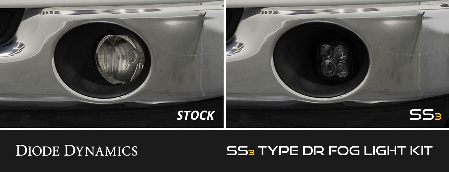 SS3 SAE/DOT Type DR Fog Light Kit Cool White (6000K) Pro (36 watts) White SAE Fog Diode Dynamics - TRUCKED UP - Truck Superstore