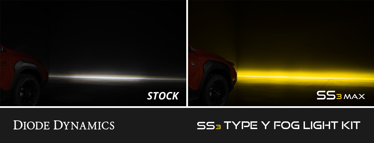 SS3 SAE/DOT Type Y Fog Light Kit Yellow (3000K) Max (38.5 watts) Yellow SAE Fog Diode Dynamics - TRUCKED UP - Truck Superstore