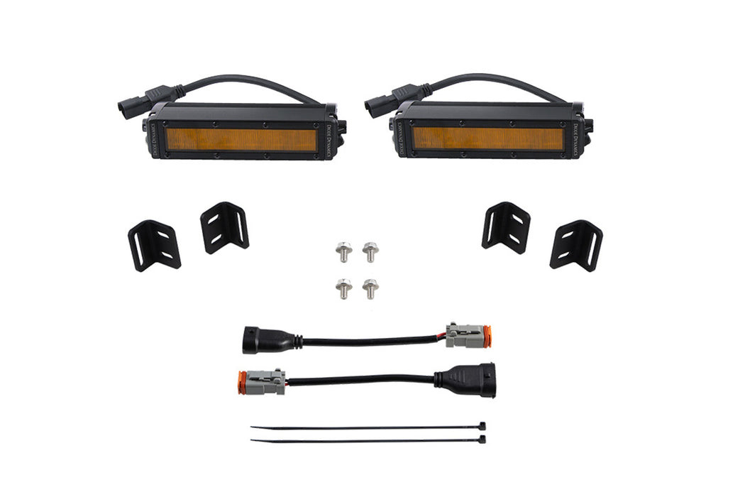 SS6 LED Fog Light Kit for 2022 Toyota Tundra Amber Wide Diode Dymanics - TRUCKED UP - Truck Superstore