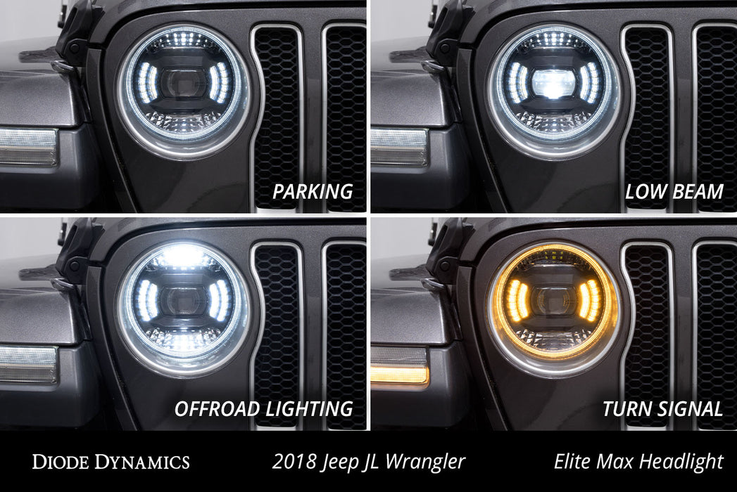 Elite LED Headlamps for 2018-2022 Jeep JL Wrangler Diode Dynamics - TRUCKED UP - Truck Superstore